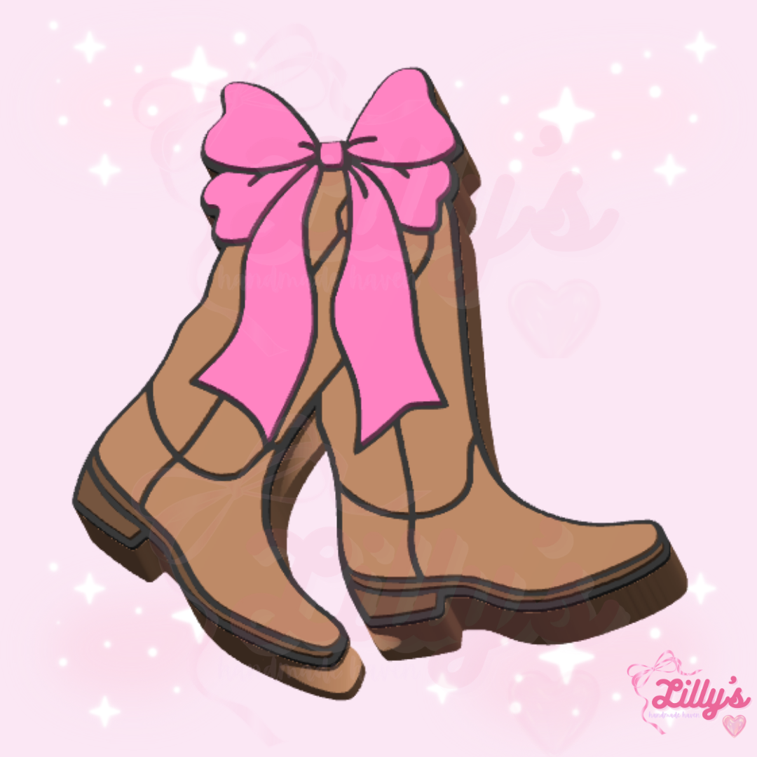 Cowgirl Boots with Bow Straw Topper