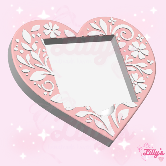 Heart Motif Sticky Note Holder