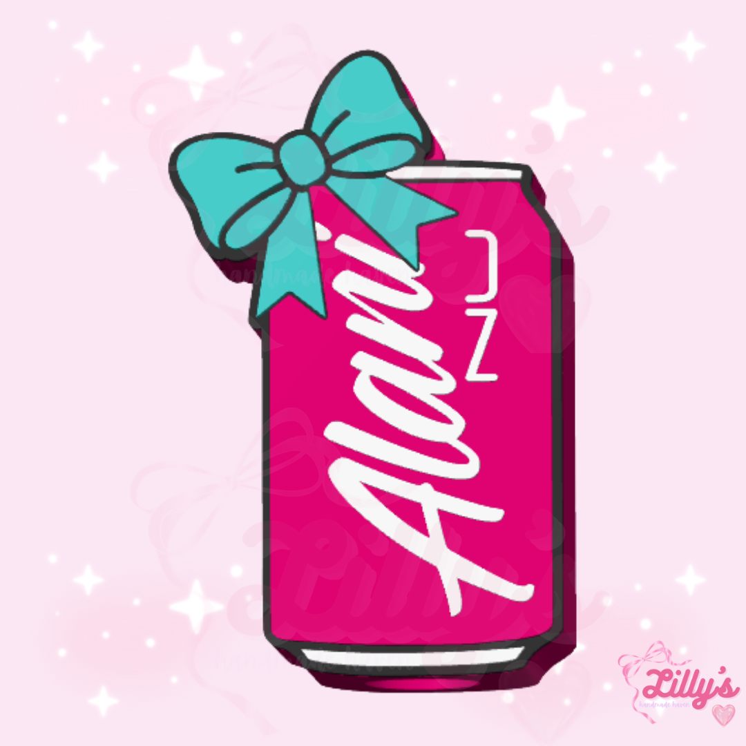 Energy Drink with Bow Straw Topper