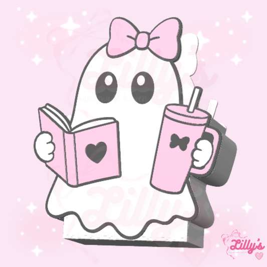 Ghost Book Lover Pen/Makeup Brush Holder