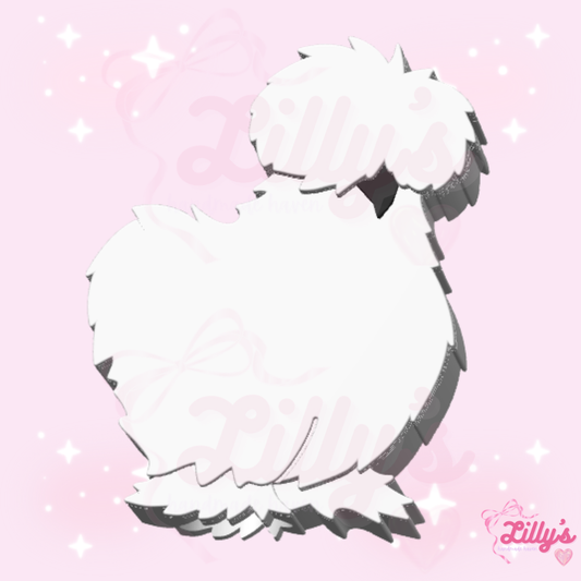 Silkie Chicken Straw Topper