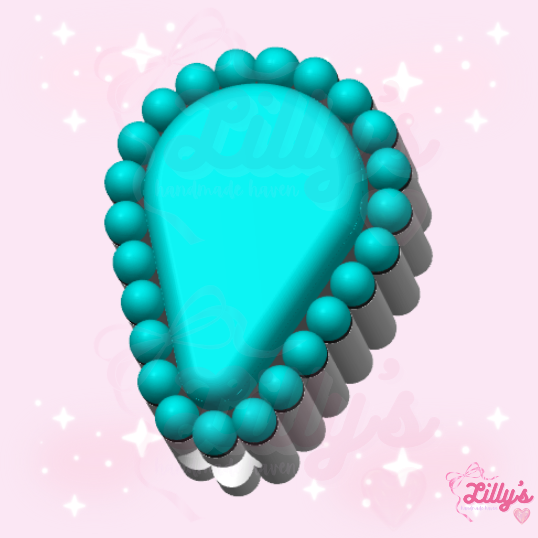 Turquoise Straw Topper