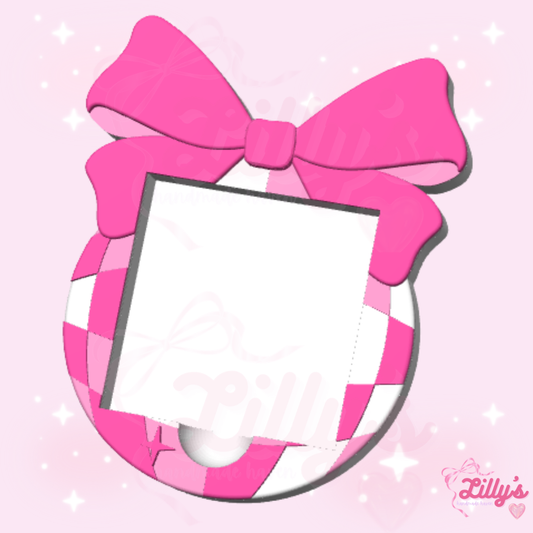 Disco Ball with Bow Sticky Note Holder