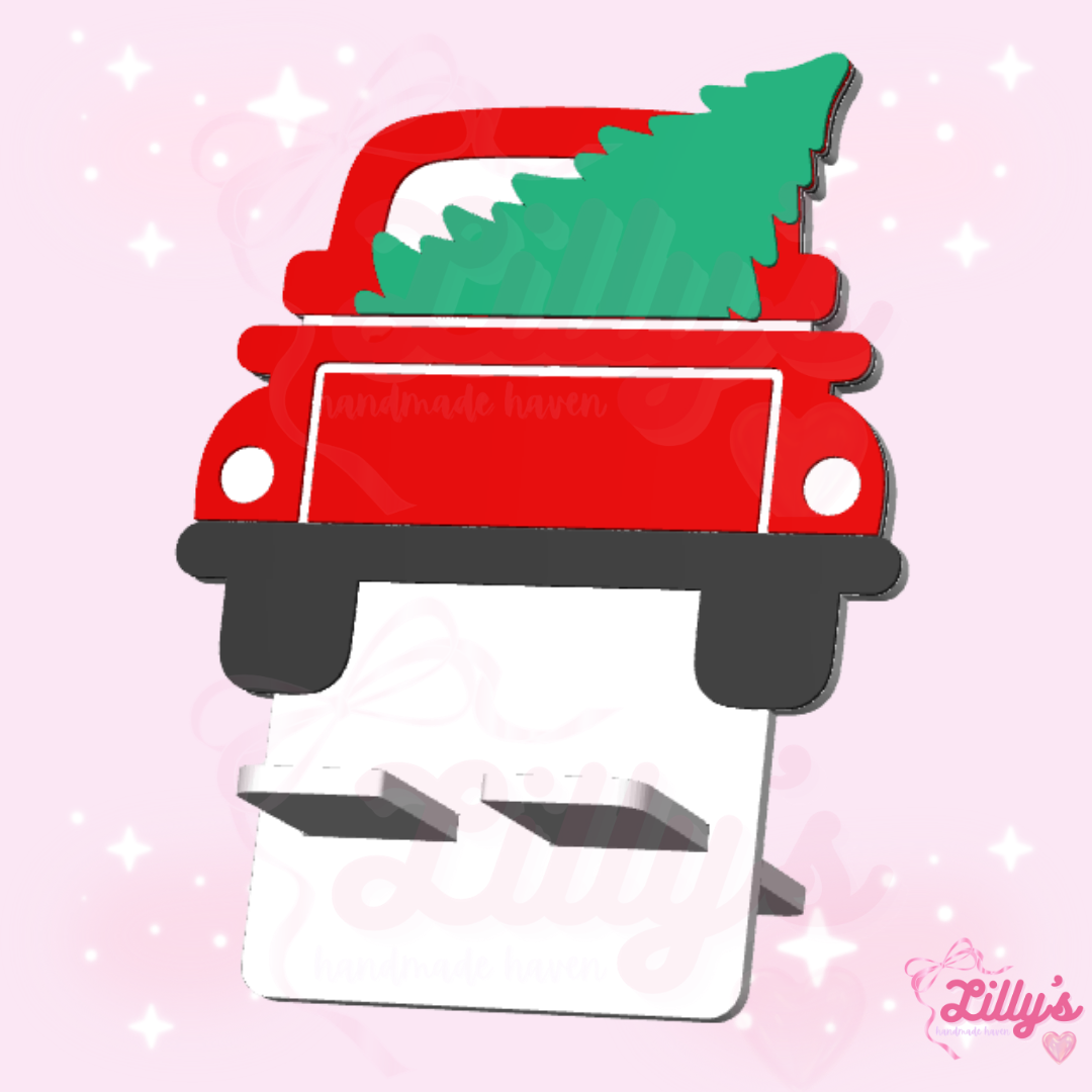 Christmas Tree Truck Phone Holder