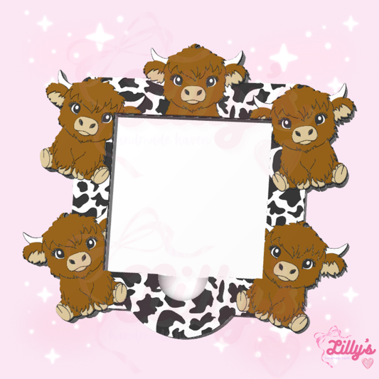 Highland Cow #1 Sticky Note Holder