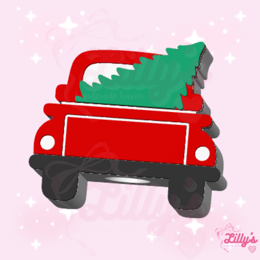 Christmas Tree Truck Straw Topper