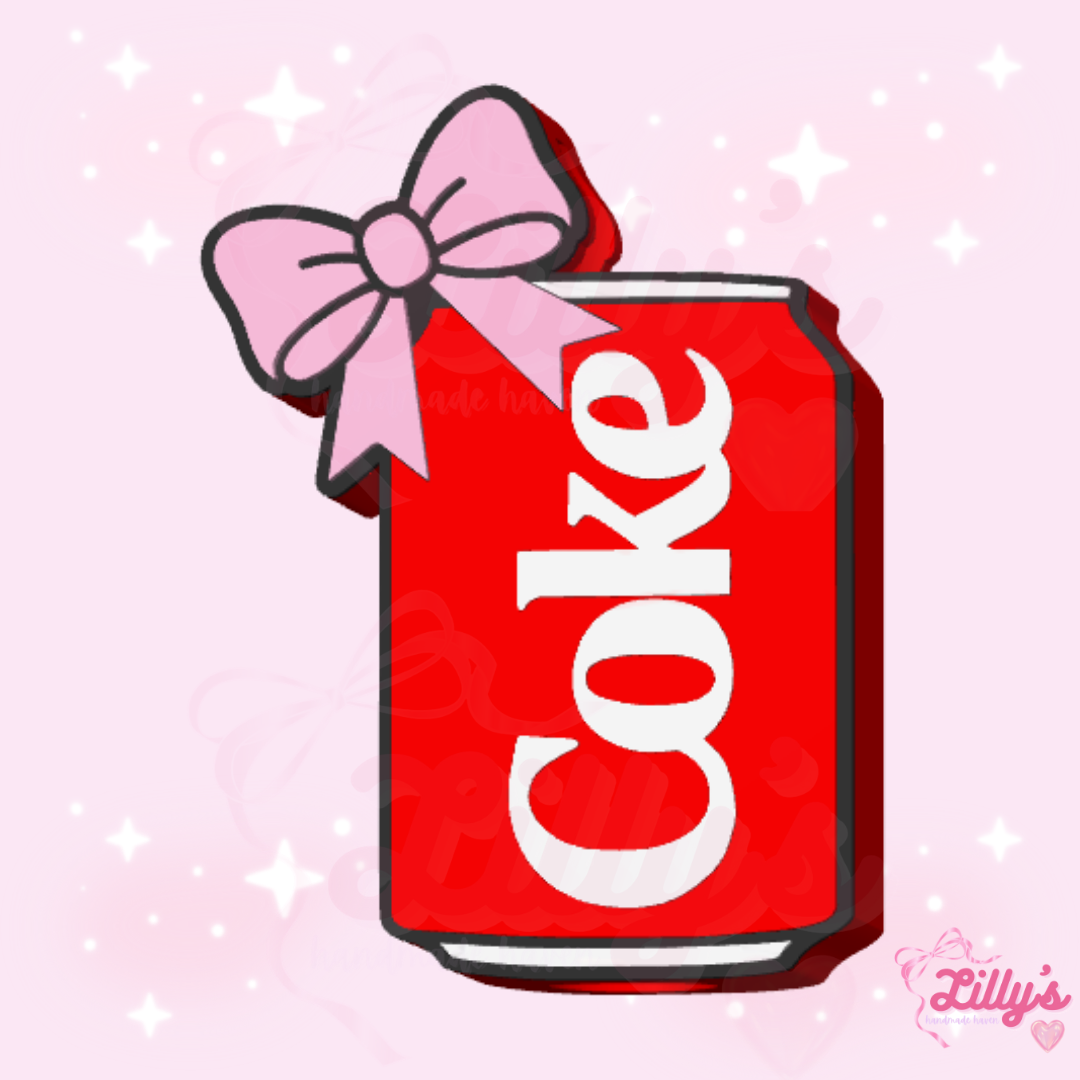 Red Soda with Bow Straw Topper