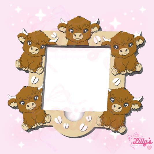 Highland Cow #2 Sticky Note Holder