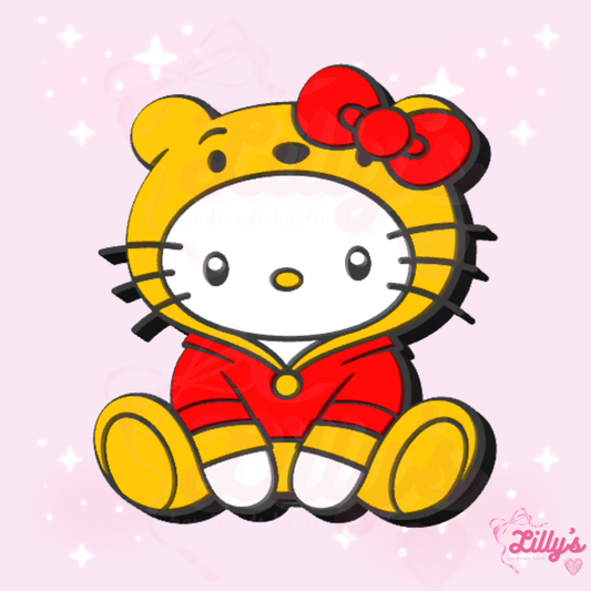 Cute Cat in Honey Bear Costume Pen Topper