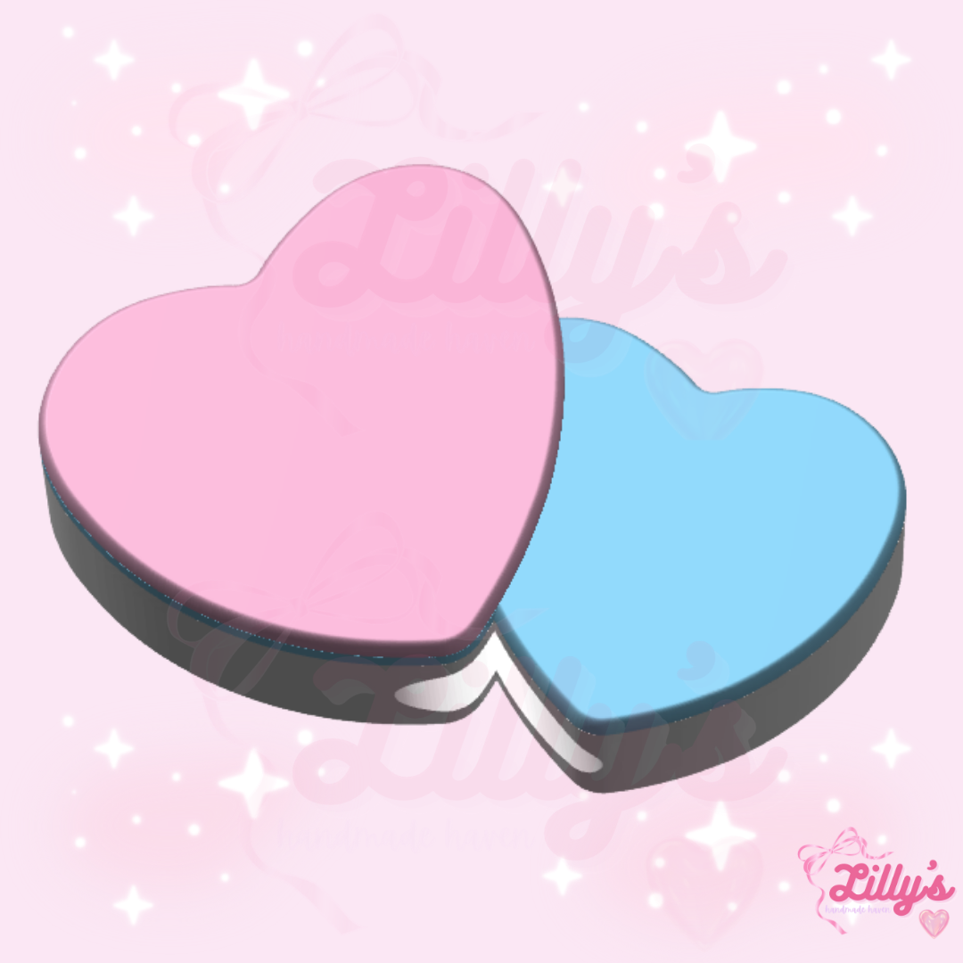 Plain Conversation Hearts Straw Topper