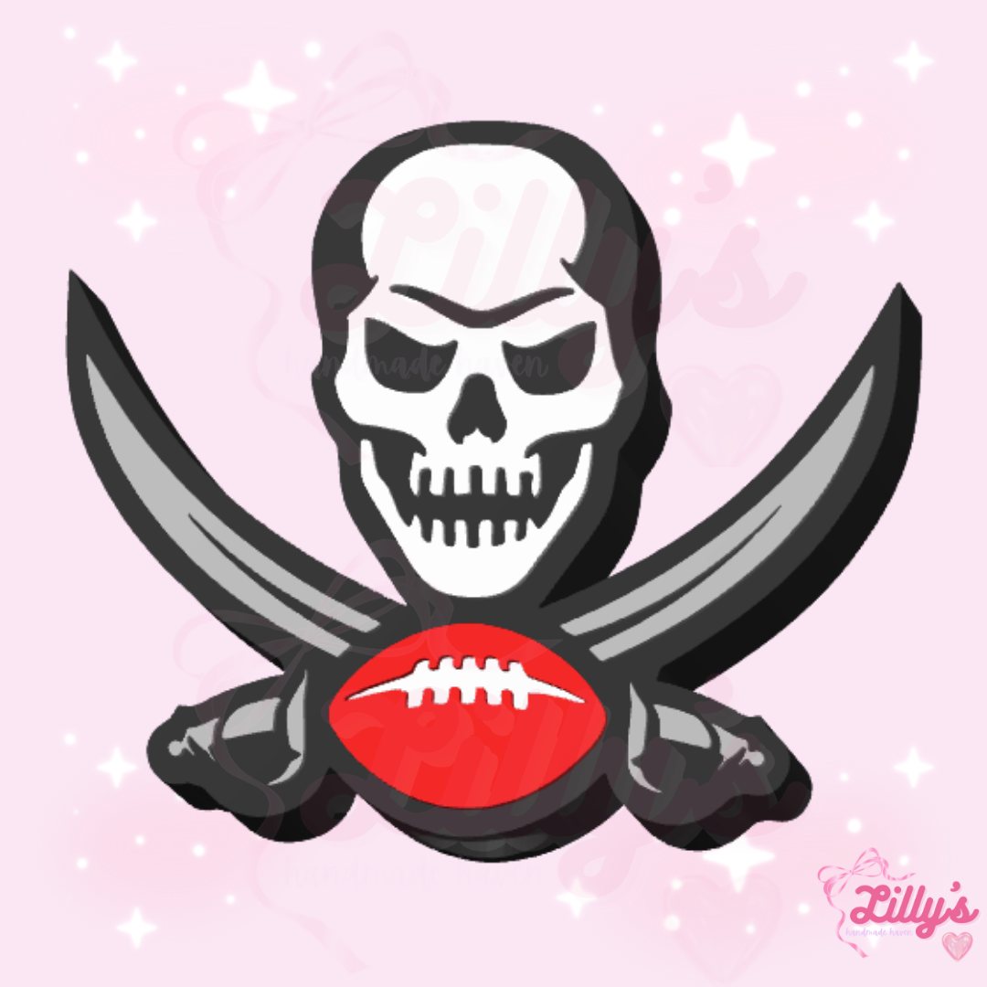 TB Bucs F-Ball Straw Topper