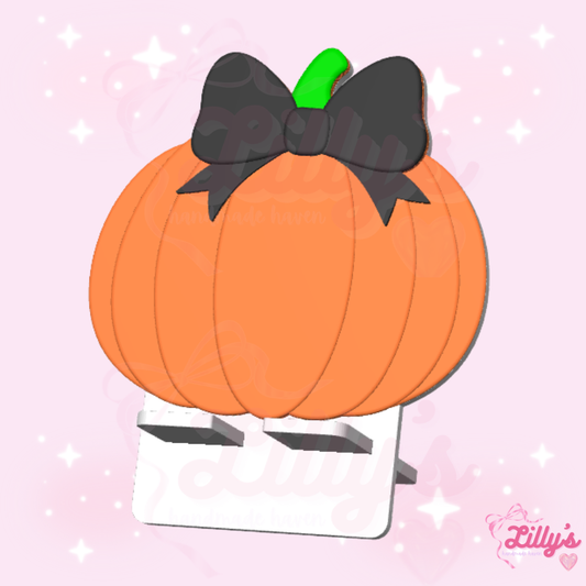 Pumpkin with Bow Phone Holder