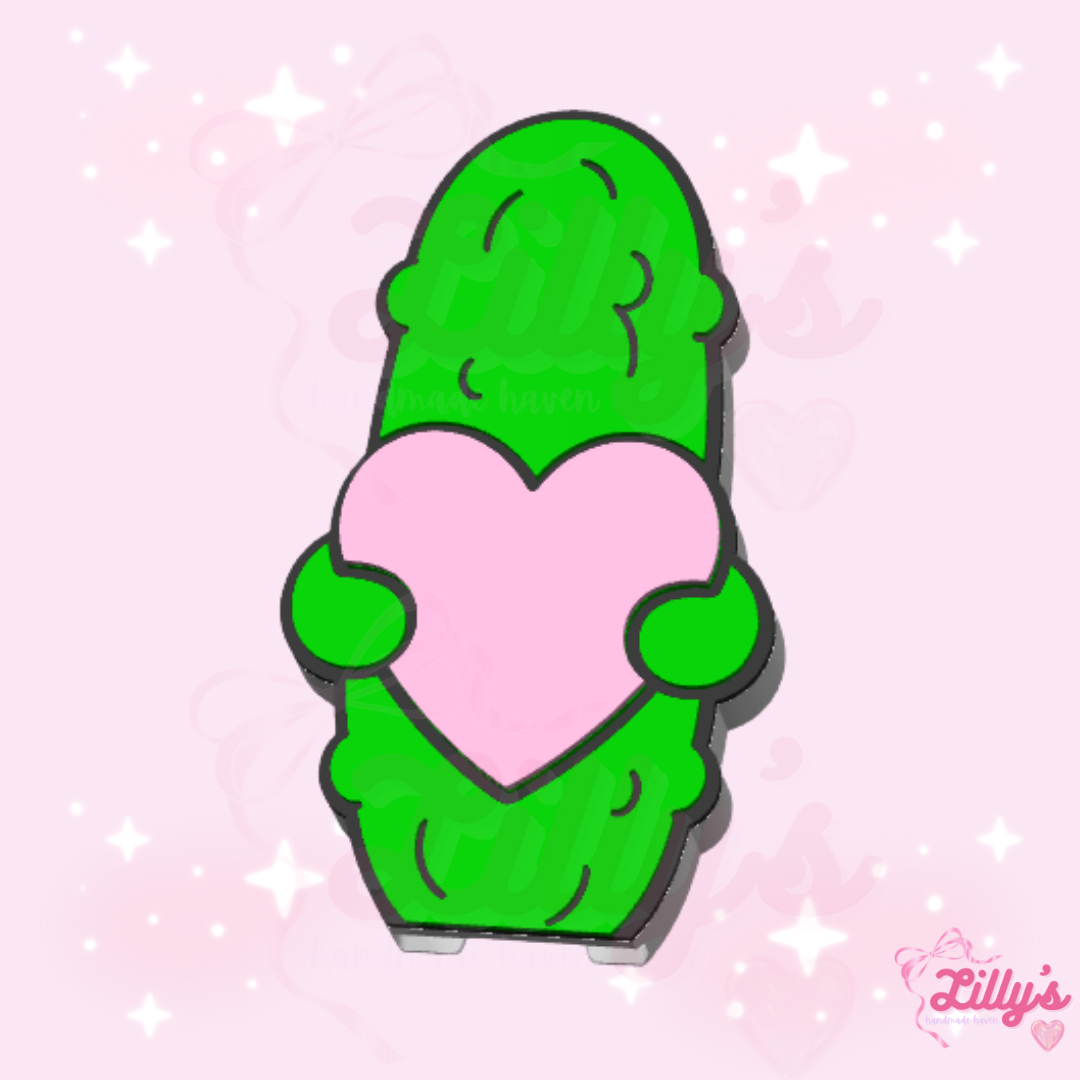 Pickle with Heart Can Opener Keychain