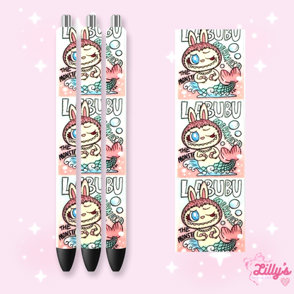Cartoon & Movie Custom Glitter Resin Pens – Choose Your Wrap & Glitter