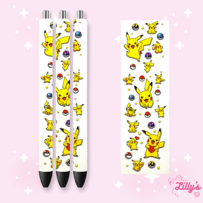 Cartoon & Movie Custom Glitter Resin Pens – Choose Your Wrap & Glitter