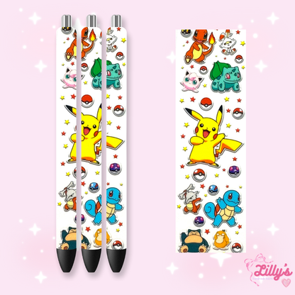 Cartoon & Movie Custom Glitter Resin Pens – Choose Your Wrap & Glitter