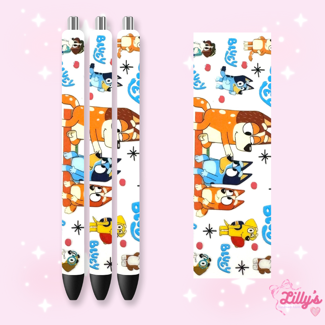 Cartoon & Movie Custom Glitter Resin Pens – Choose Your Wrap & Glitter