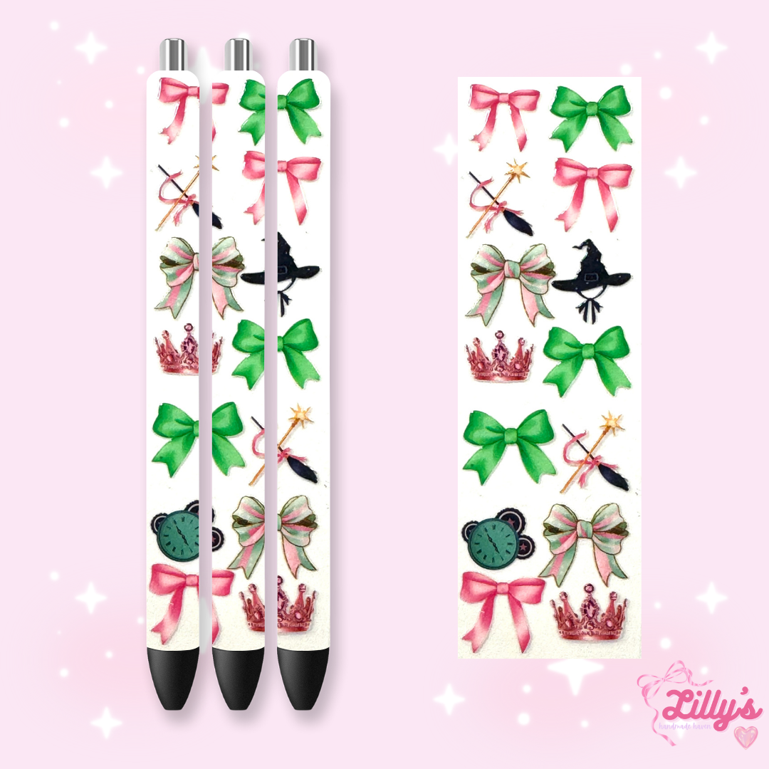 Cartoon & Movie Custom Glitter Resin Pens – Choose Your Wrap & Glitter