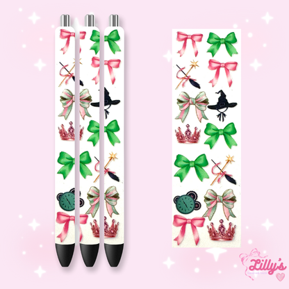 Cartoon & Movie Custom Glitter Resin Pens – Choose Your Wrap & Glitter
