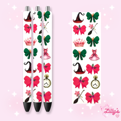 Cartoon & Movie Custom Glitter Resin Pens – Choose Your Wrap & Glitter