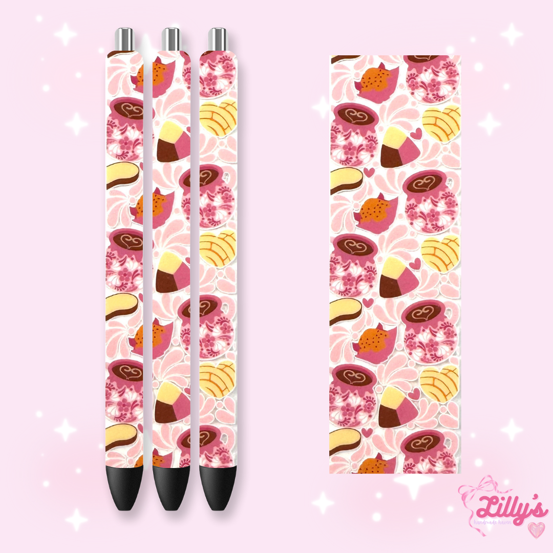 Drinks & Coffee Custom Glitter Resin Pens – Choose Your Wrap & Glitter