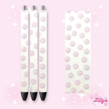 Flowers, Butterfly & Cow Custom Glitter Resin Pens – Choose Your Wrap & Glitter