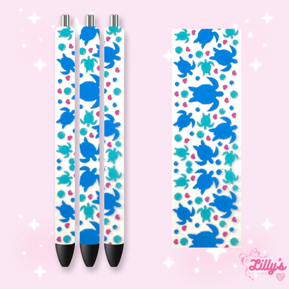 Flowers, Butterfly & Cow Custom Glitter Resin Pens – Choose Your Wrap & Glitter