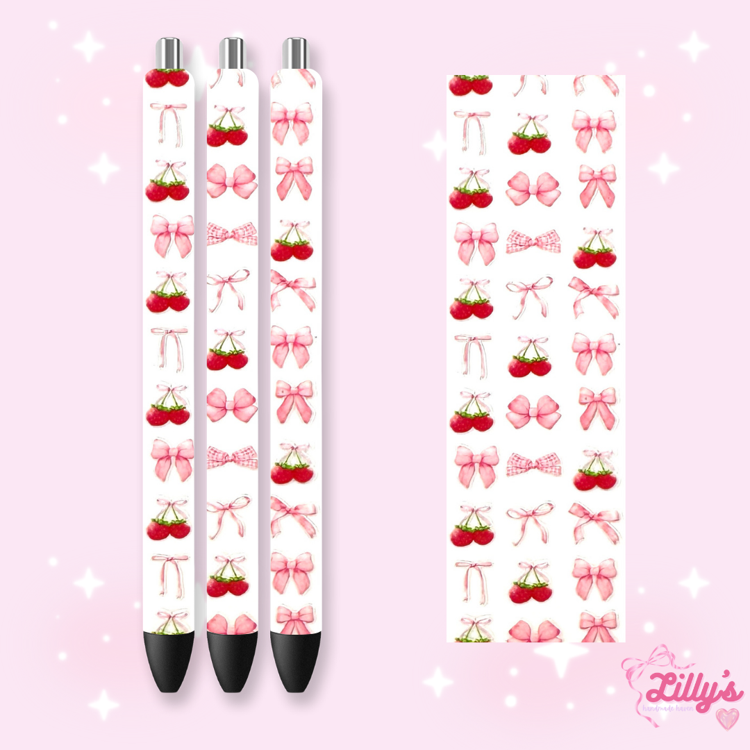Fruit Custom Glitter Resin Pens – Choose Your Wrap & Glitter