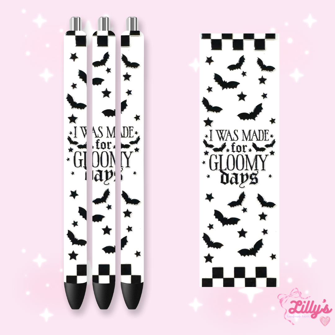 Horror & Spooky Custom Glitter Resin Pens – Choose Your Wrap & Glitter