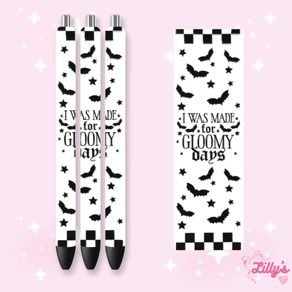 Horror & Spooky Custom Glitter Resin Pens – Choose Your Wrap & Glitter