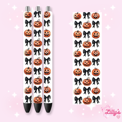 Horror & Spooky Custom Glitter Resin Pens – Choose Your Wrap & Glitter