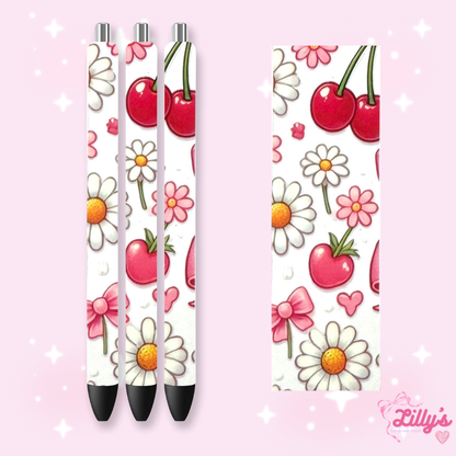 Fruit Custom Glitter Resin Pens – Choose Your Wrap & Glitter