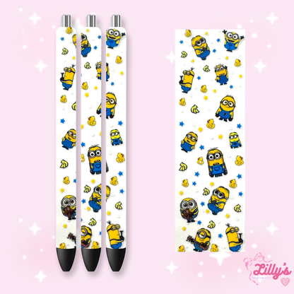 Cartoon & Movie Custom Glitter Resin Pens – Choose Your Wrap & Glitter