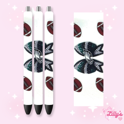 Nurse, Teacher & Sports Custom Glitter Resin Pens – Choose Your Wrap & Glitter
