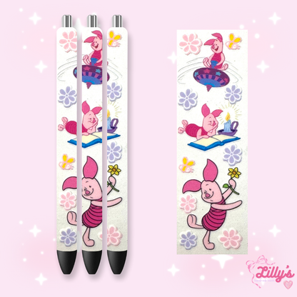 Mouse Theme Park & Princess Custom Glitter Resin Pens – Choose Your Wrap & Glitter