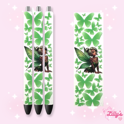 Mouse Theme Park & Princess Custom Glitter Resin Pens – Choose Your Wrap & Glitter