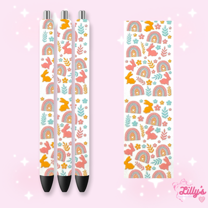 Girly, Bows, Mama & Dog Custom Glitter Resin Pens – Choose Your Wrap & Glitter