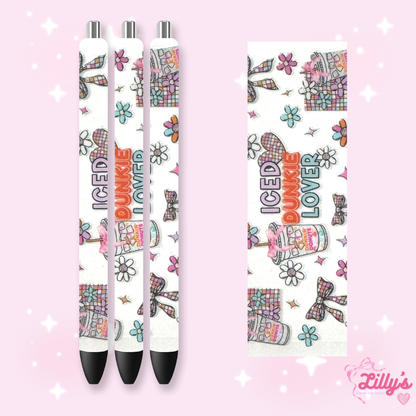 Drinks & Coffee Custom Glitter Resin Pens – Choose Your Wrap & Glitter