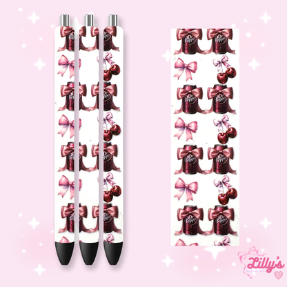 Drinks & Coffee Custom Glitter Resin Pens – Choose Your Wrap & Glitter