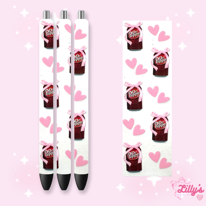 Drinks & Coffee Custom Glitter Resin Pens – Choose Your Wrap & Glitter