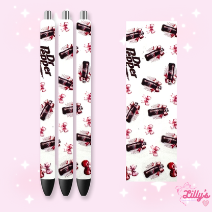 Drinks & Coffee Custom Glitter Resin Pens – Choose Your Wrap & Glitter