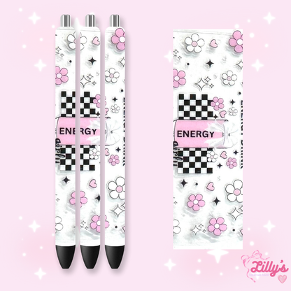 Drinks & Coffee Custom Glitter Resin Pens – Choose Your Wrap & Glitter