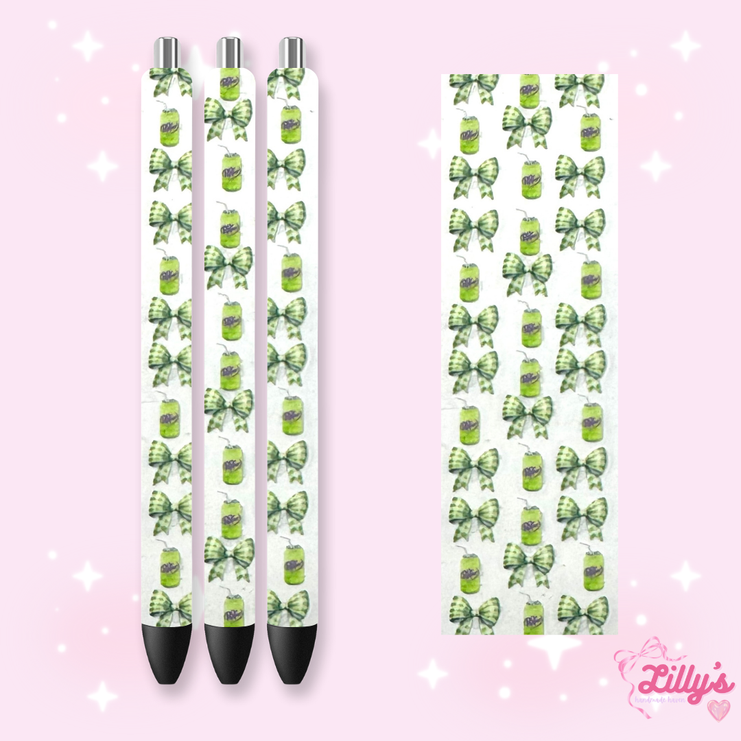 Drinks & Coffee Custom Glitter Resin Pens – Choose Your Wrap & Glitter