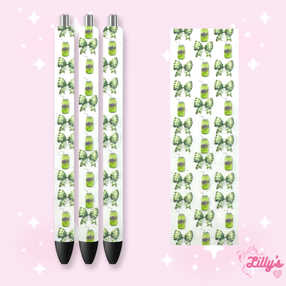 Drinks & Coffee Custom Glitter Resin Pens – Choose Your Wrap & Glitter