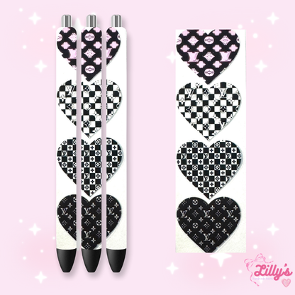 Designer Custom Glitter Resin Pens – Choose Your Wrap & Glitter