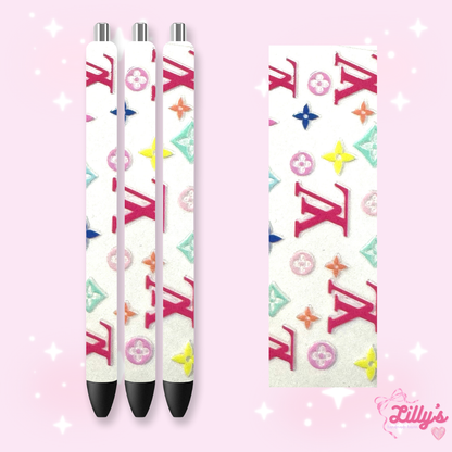 Designer Custom Glitter Resin Pens – Choose Your Wrap & Glitter