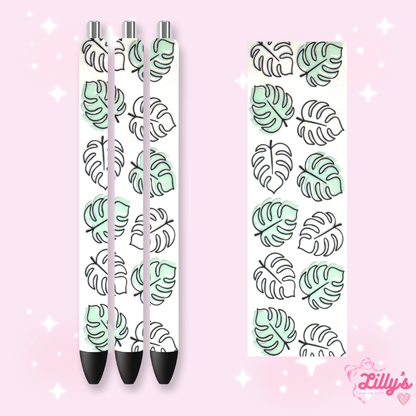 Flowers, Butterfly & Cow Custom Glitter Resin Pens – Choose Your Wrap & Glitter