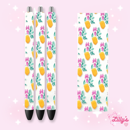 Fruit Custom Glitter Resin Pens – Choose Your Wrap & Glitter