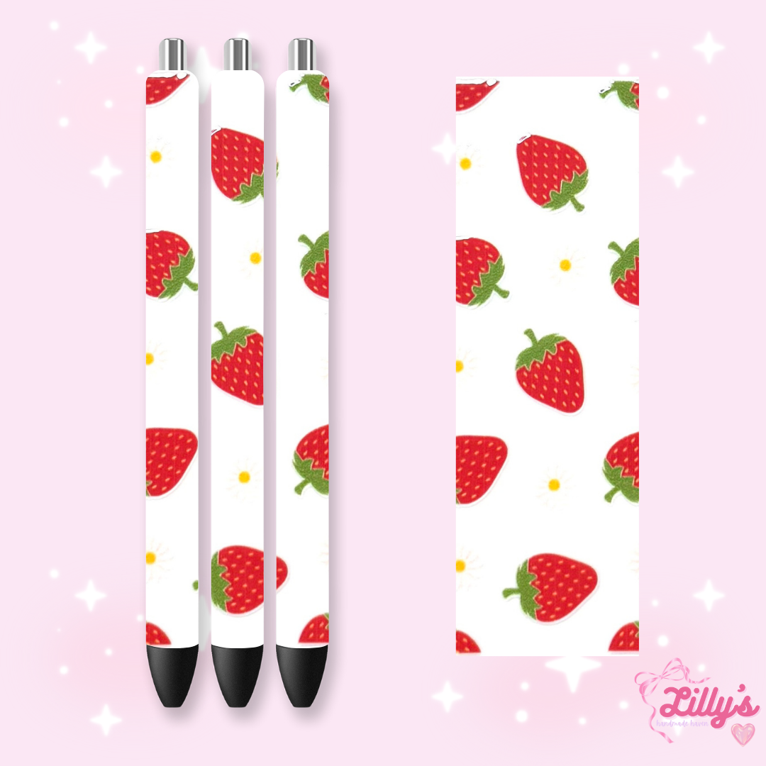 Fruit Custom Glitter Resin Pens – Choose Your Wrap & Glitter