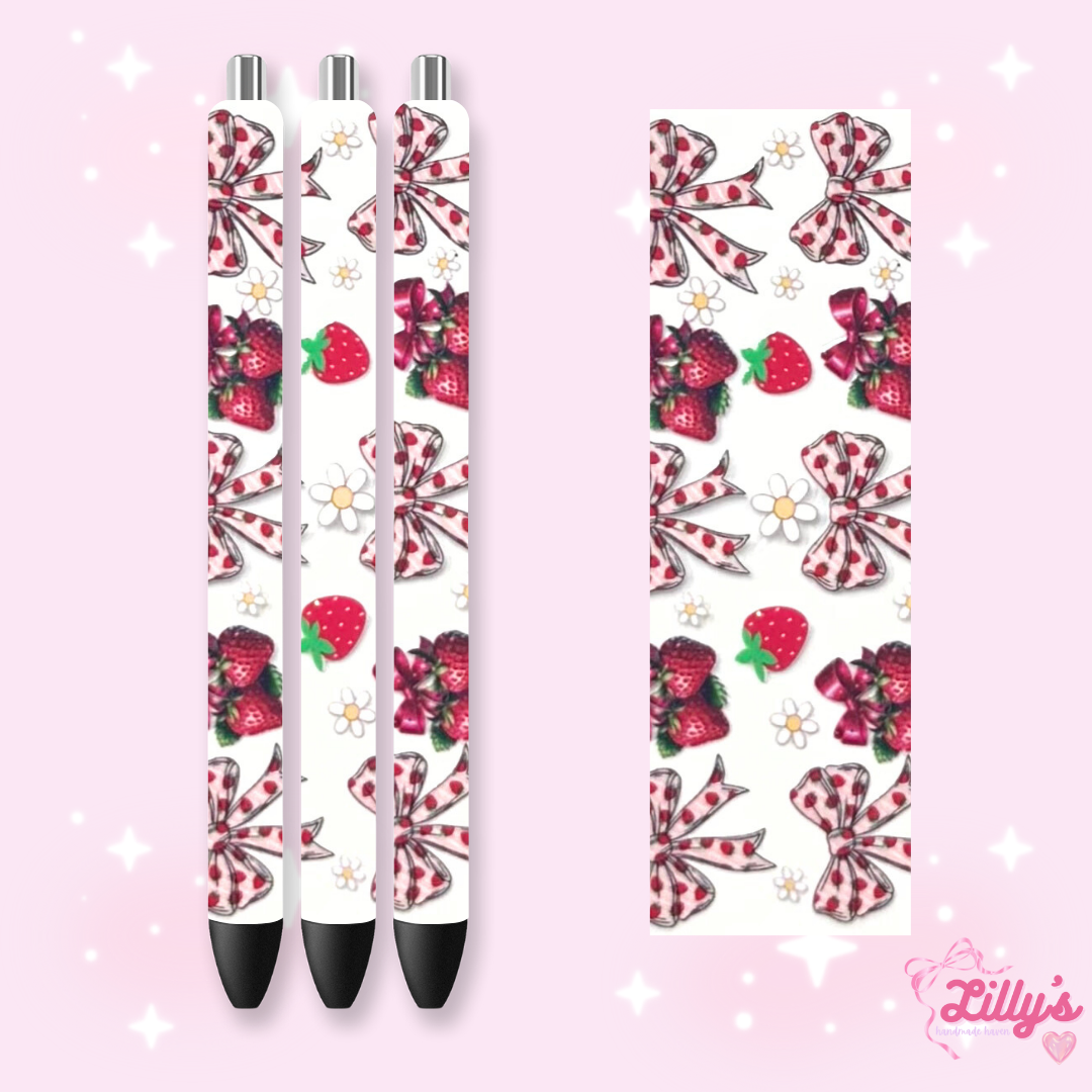 Fruit Custom Glitter Resin Pens – Choose Your Wrap & Glitter